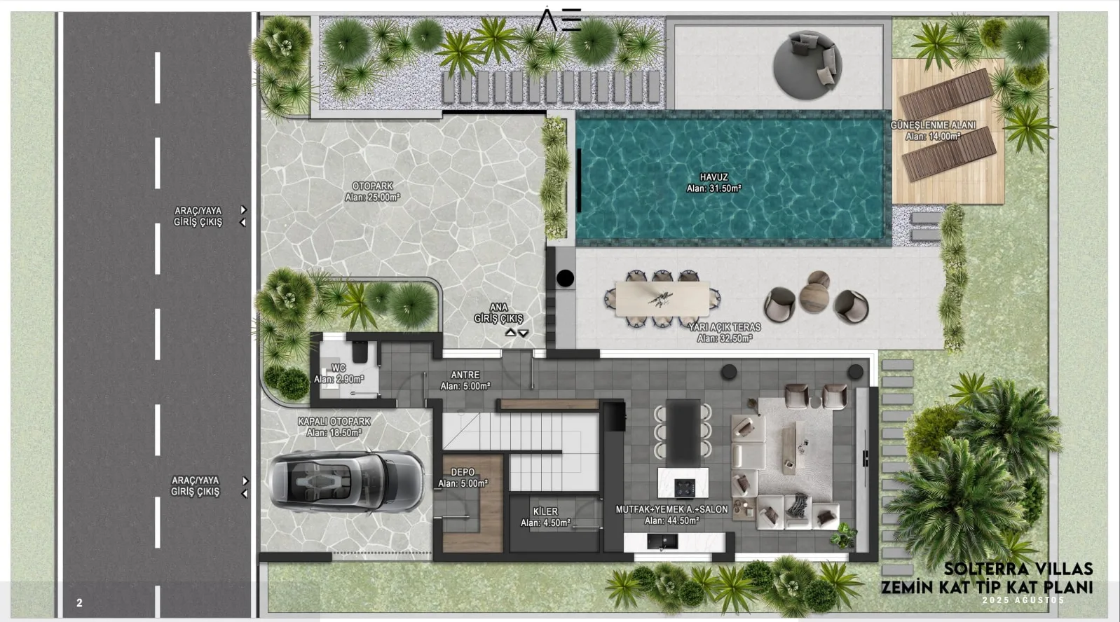 Çatalköy’de Deniz ve Dağ Manzaralı 3+1 Villalar — £449.900’dan | C1-0130 — 4