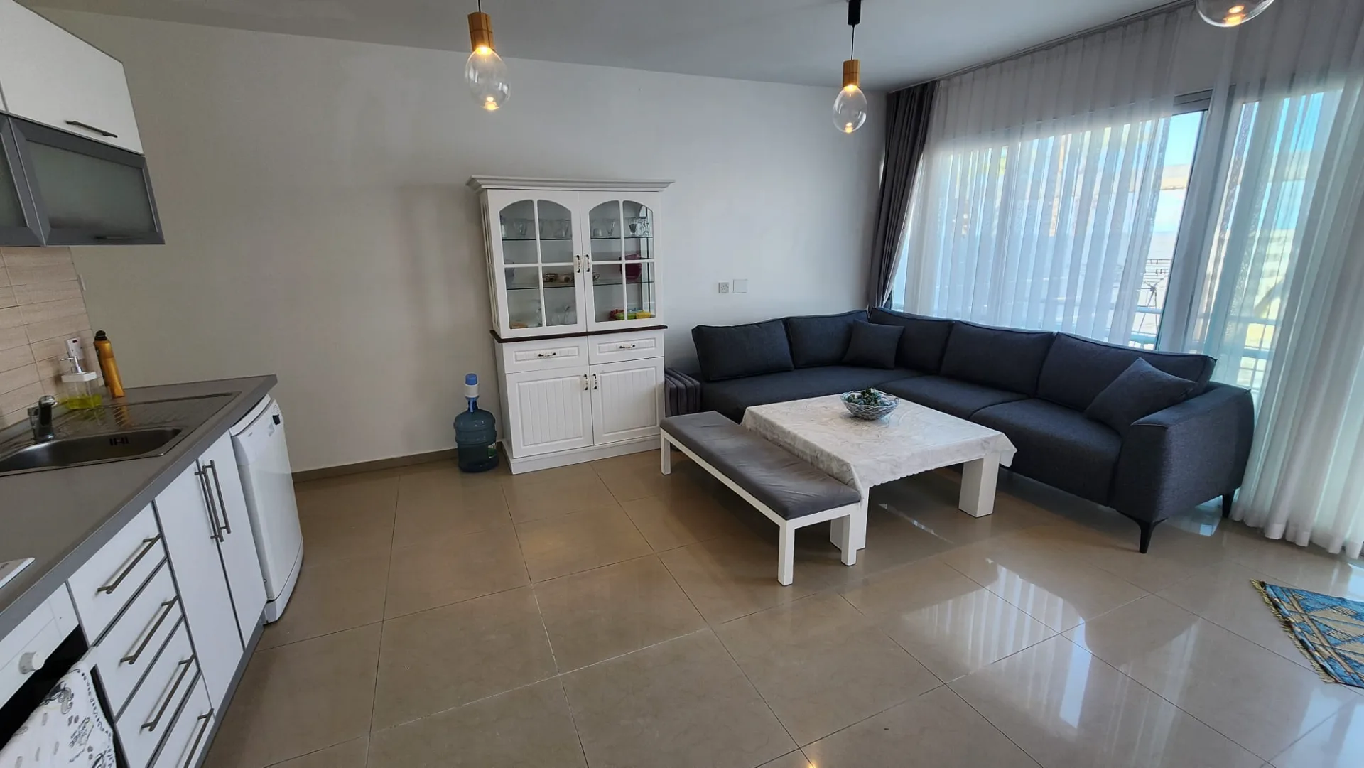 Furnished Beachfront 2-Bedroom Apartment in Karaoğlanoğlu — £1,000/month — 2