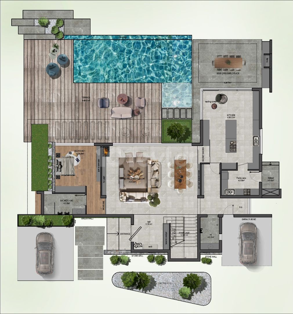 Luxusvilla mit 4 Schlafzimmern und türkischem Eigentumstitel in Bellapais — £1,250,000 | C1-0129 — 9